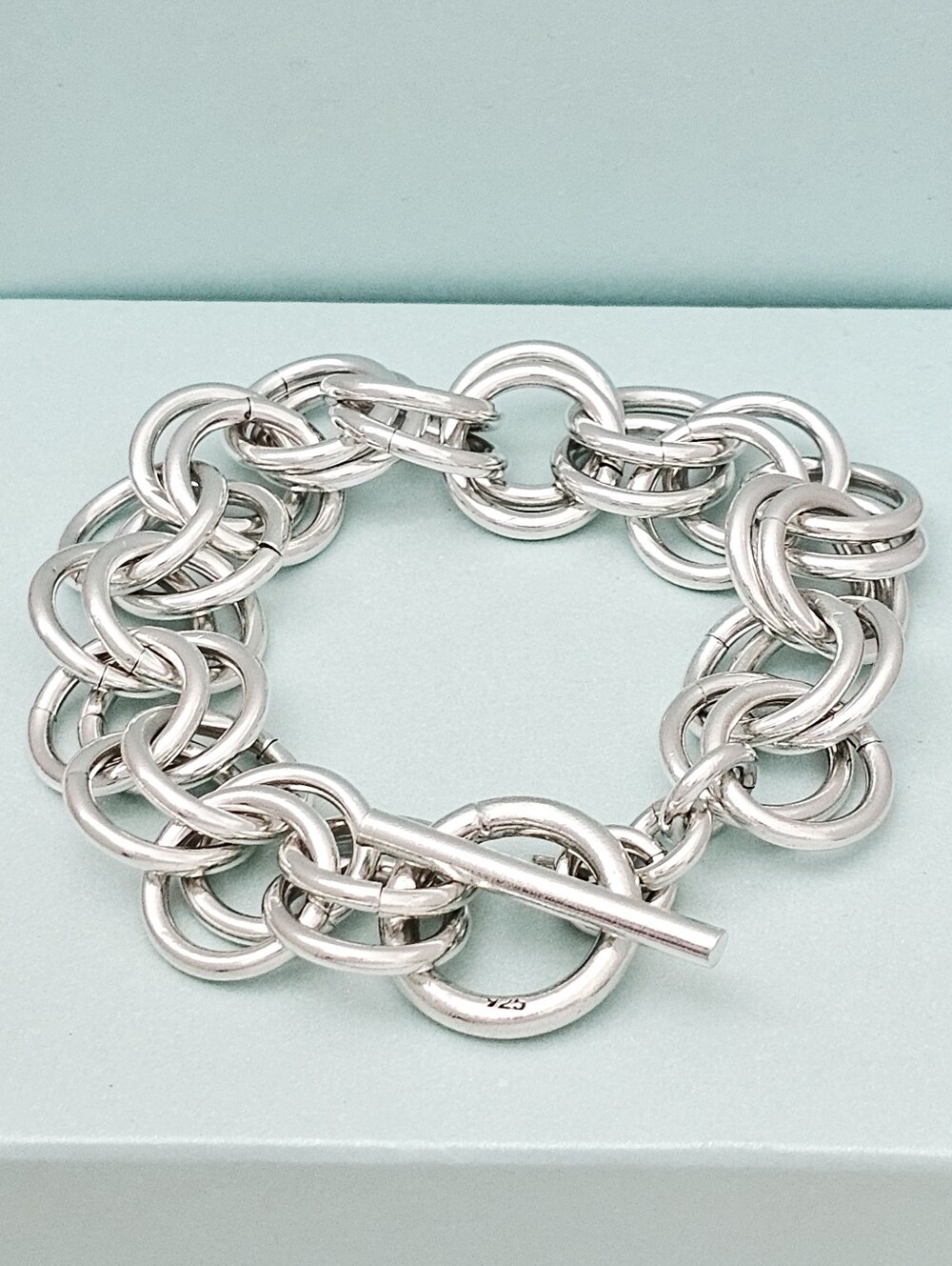 Silpada Rare🦄Sterling Silver Leadership Incentive Double Link Toggle Bracelet